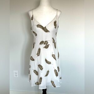 Dynamite White Feather Lined Summer Dress - Size Medium